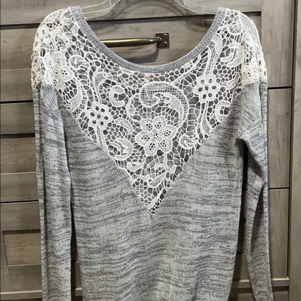 Beautiful Lace Detailed Sweater